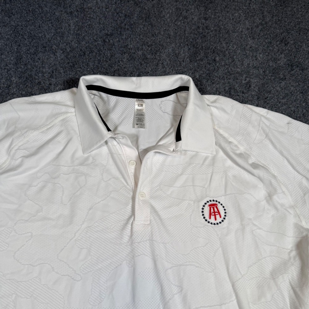 UNRL x Barstool Sports Mens XL White Camo Golf Polo Shirt Short Sleeve